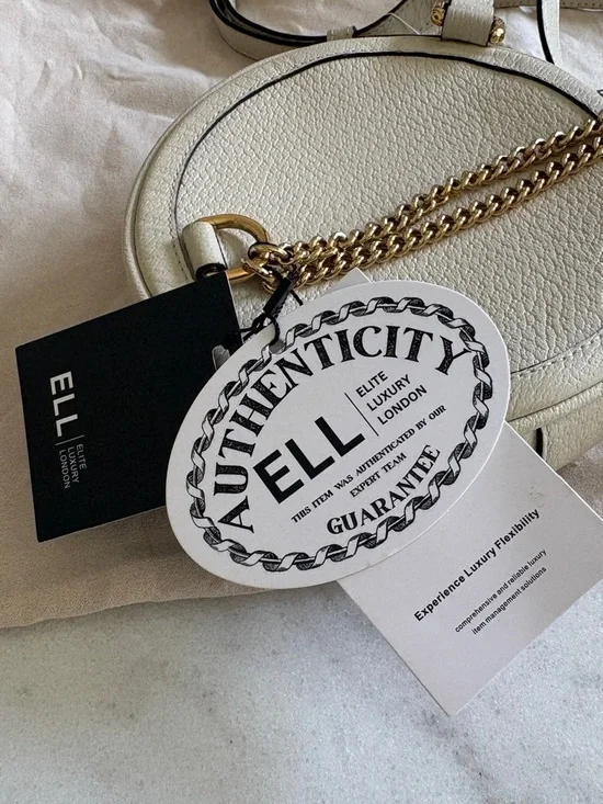 Gucci Textured Calfskin Web Mini Ophidia Round Backpack or Sling Bag - Picture 13 of 16